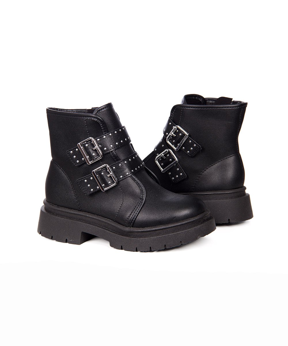 Coturno Infantil Molekinha Fivelas Preto Preto 5