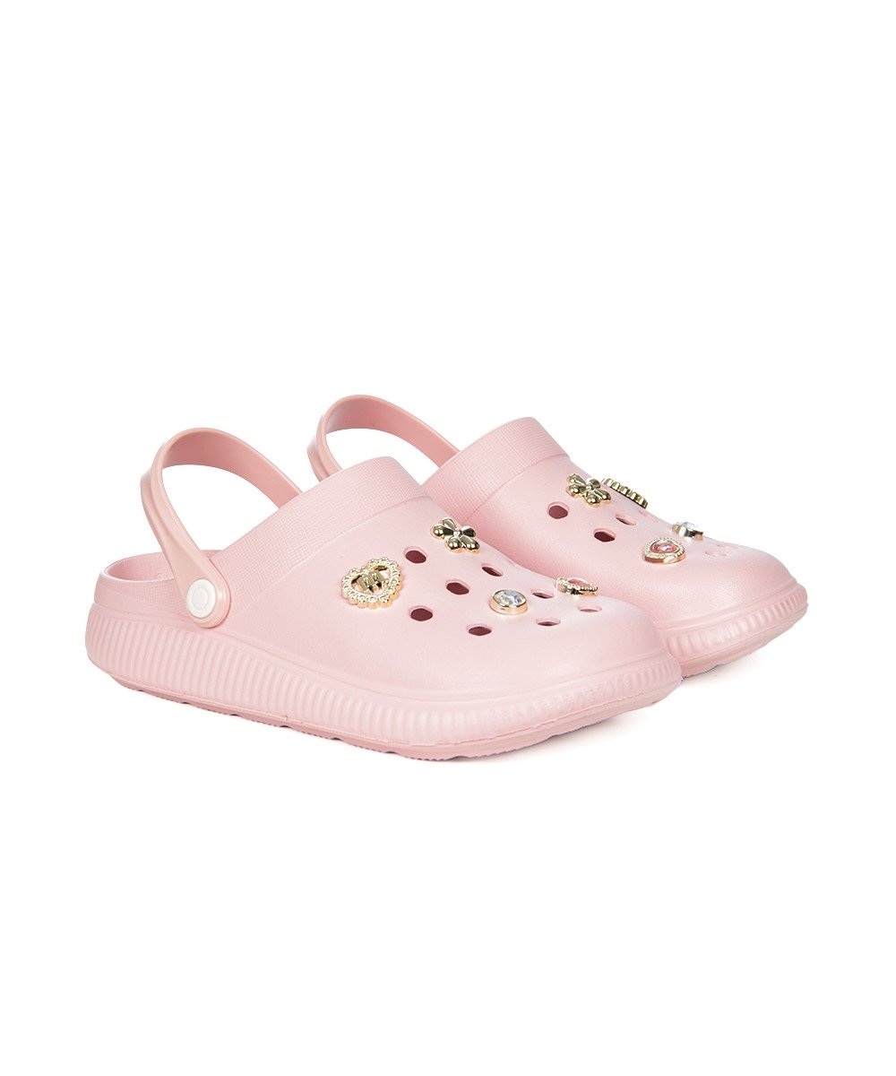 Sandália Babuche Molekinha Botons Rosa Rosa 3
