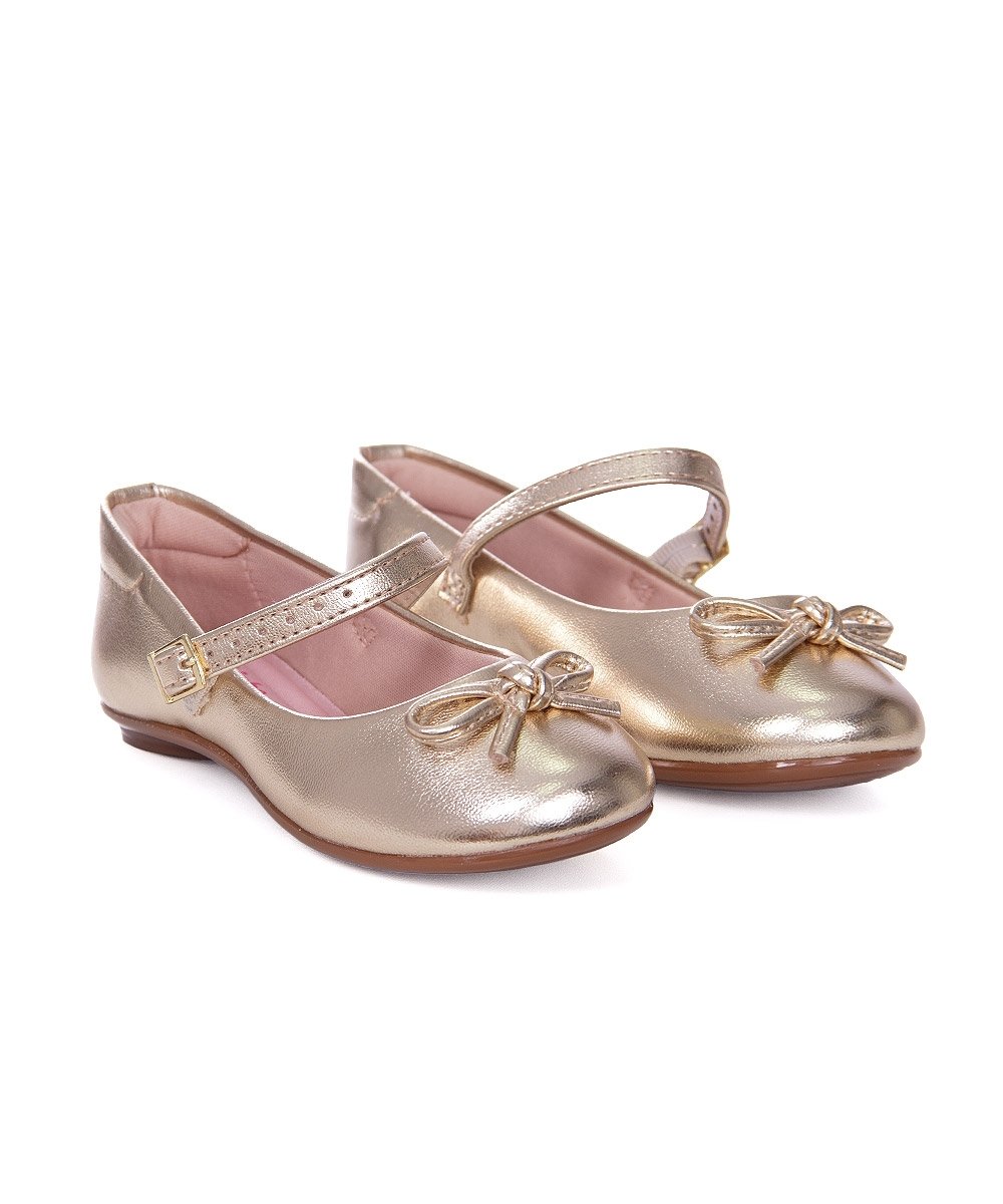 Sapatilha Infantil Molekinha Laço Dourado Dourado 3