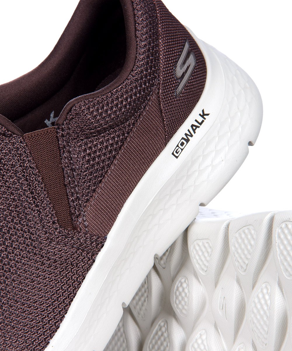 Tênis Masculino Skechers Slip On Go Walk Marrom Marrom 5