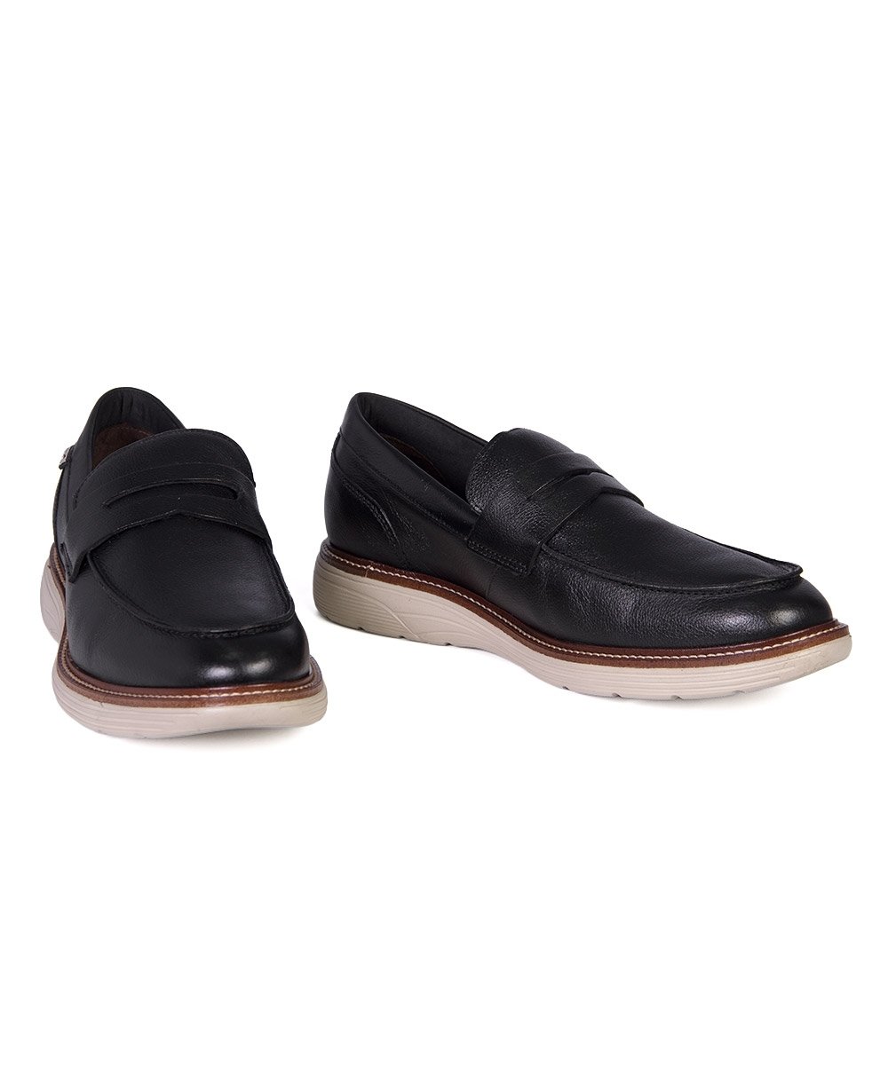 Sapato Masculino Ferracini Slip On Couro Preto Preto 3