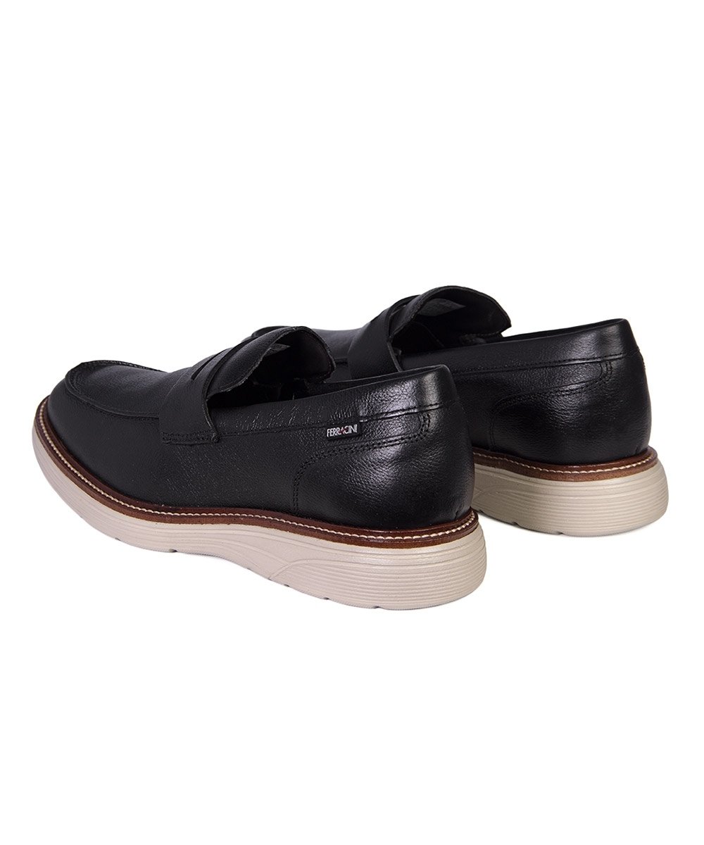 Sapato Masculino Ferracini Slip On Couro Preto Preto 4