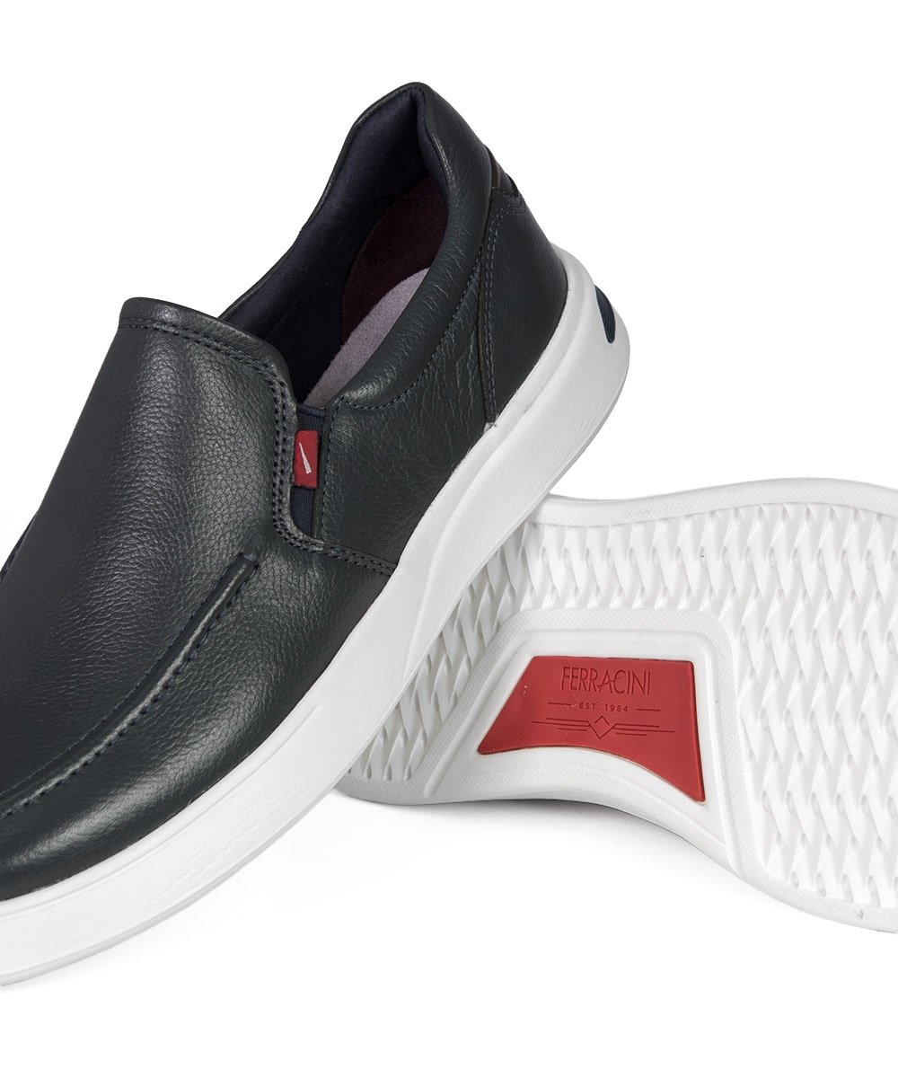Sapato Masculino Ferracini Búzios Couro Azul Azul 5