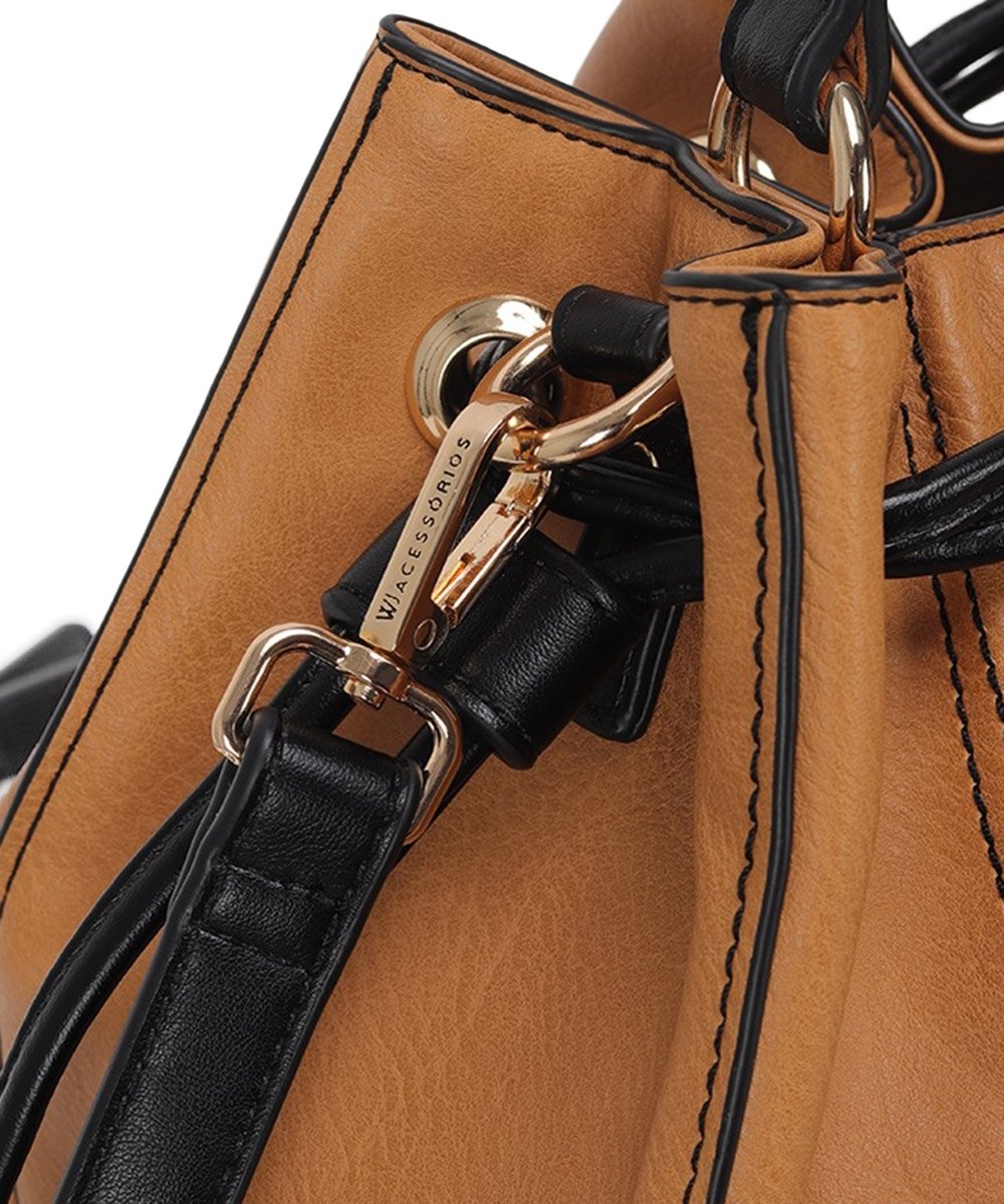 Bolsa Saco Wj Grande Camel Marrom 5