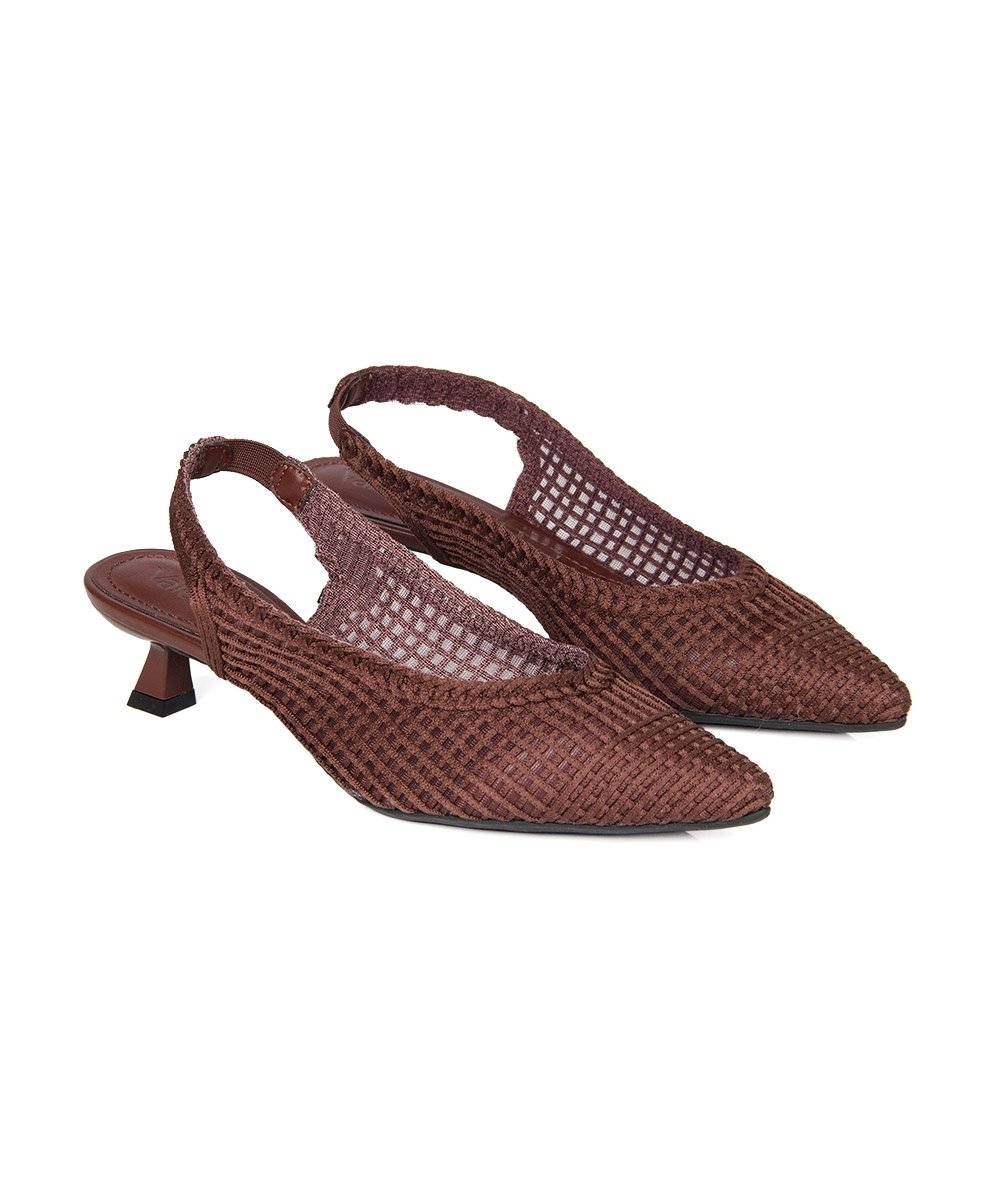 Sapato Slingback Valentina Salto Taça Café Café 3