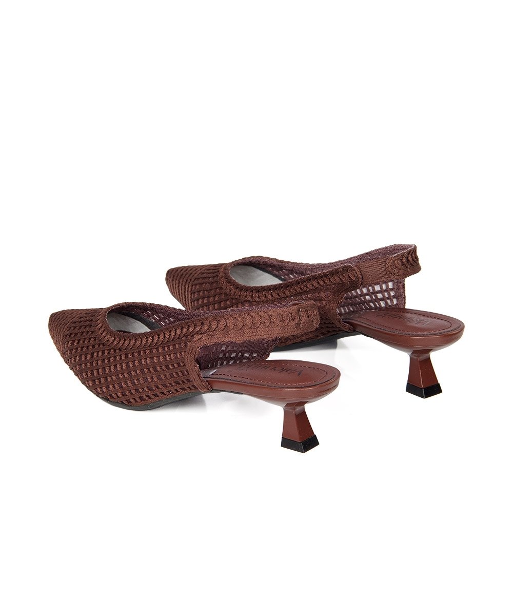 Sapato Slingback Valentina Salto Taça Café Café 4