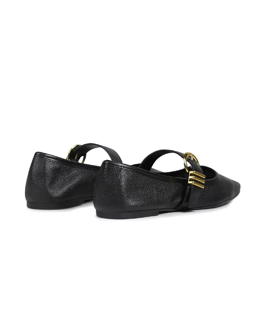 Sapatilha Giulia Domna Mary Jane Couro Preto Preto 3
