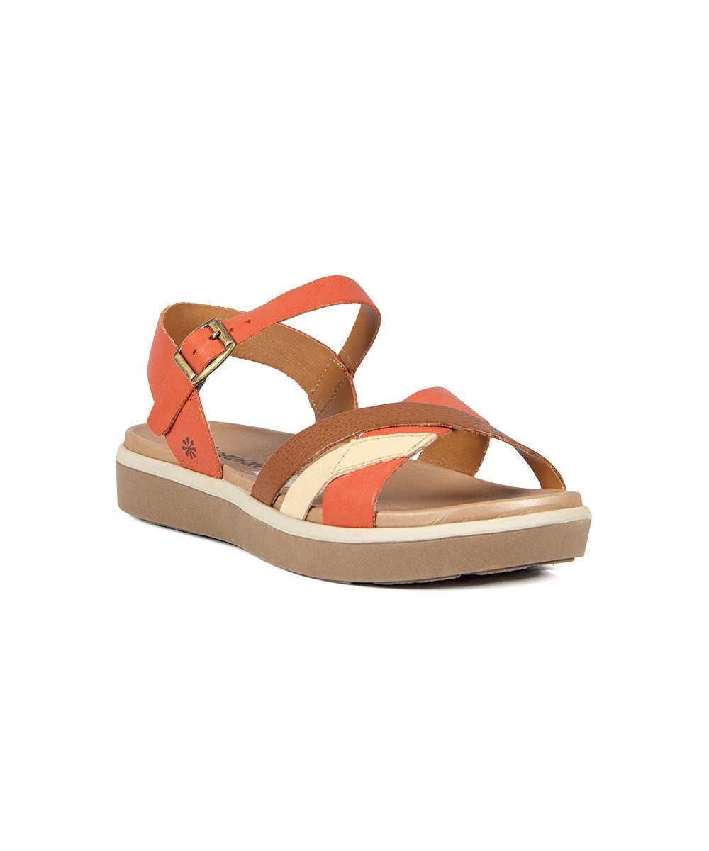 Sandália Flatform New Face Couro Multicolor Multicores 2