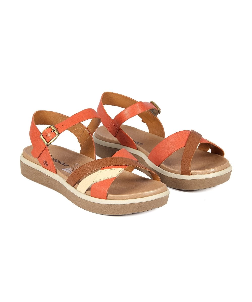 Sandália Flatform New Face Couro Multicolor Multicores 3