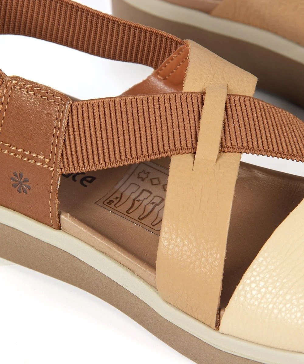 Sandália Flatform New Face Couro Creme Creme 4