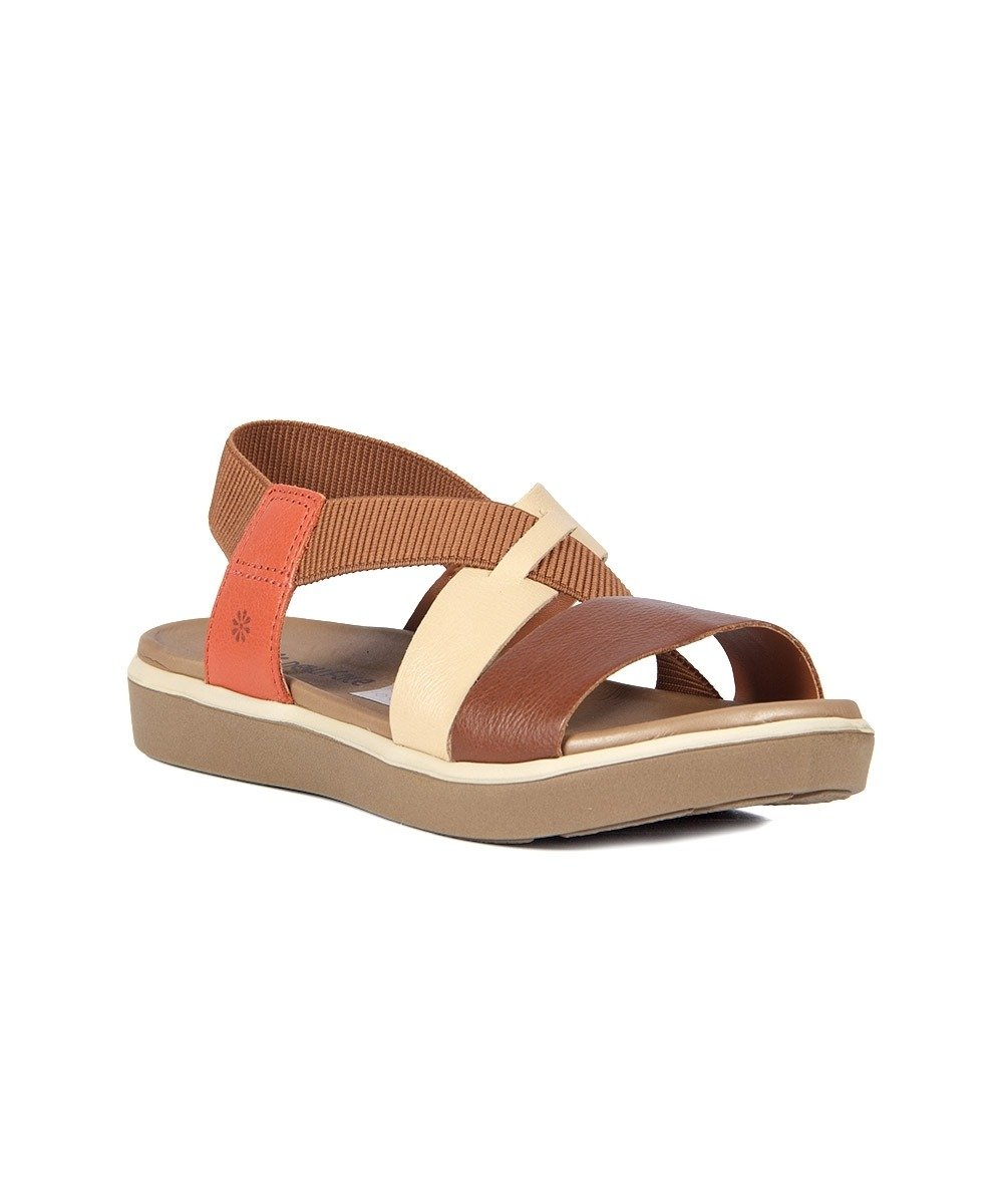 Sandália Flatform New Face Couro Whisky Whisky 3
