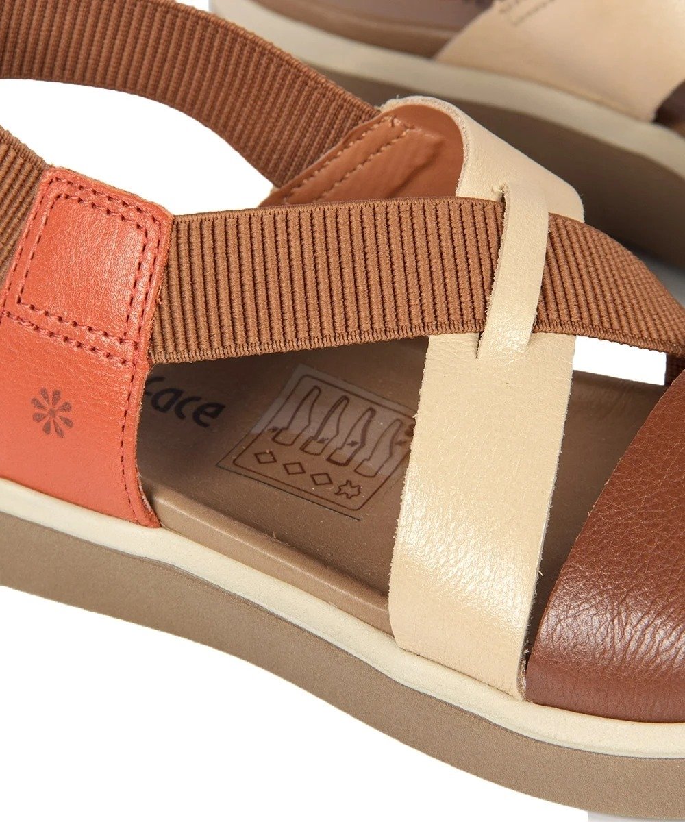 Sandália Flatform New Face Couro Whisky Whisky 4
