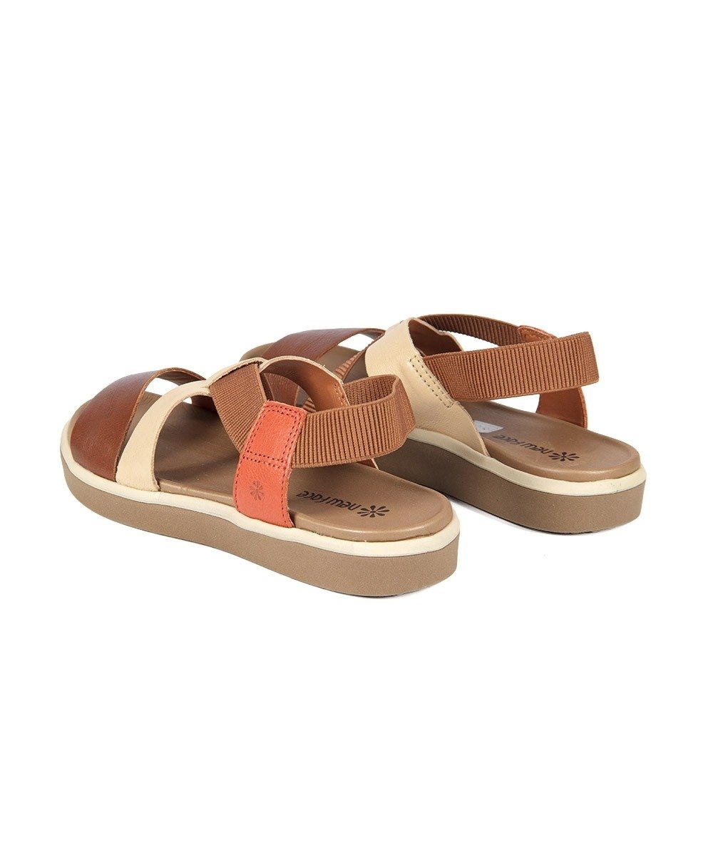 Sandália Flatform New Face Couro Whisky Whisky 5