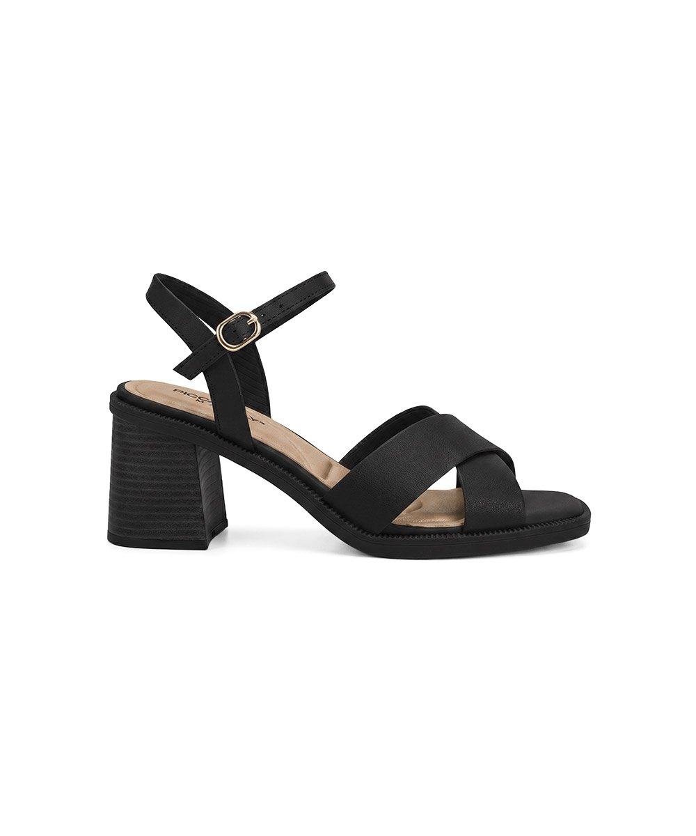 Sandália Piccadilly Queila Salto Alto Preto