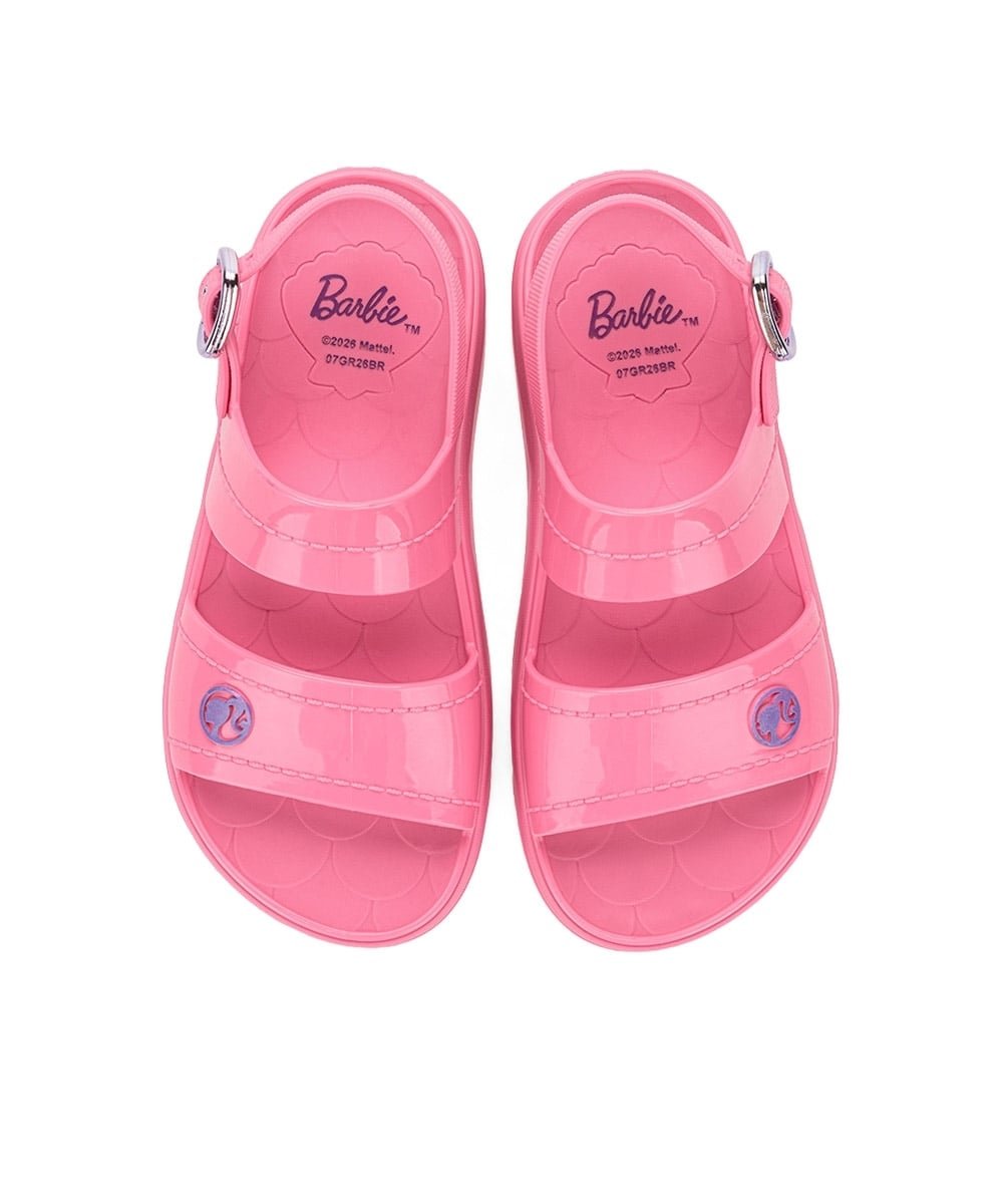 Sandália Infantil Grendene Barbie Fashion Trip Rosa Rosa 5