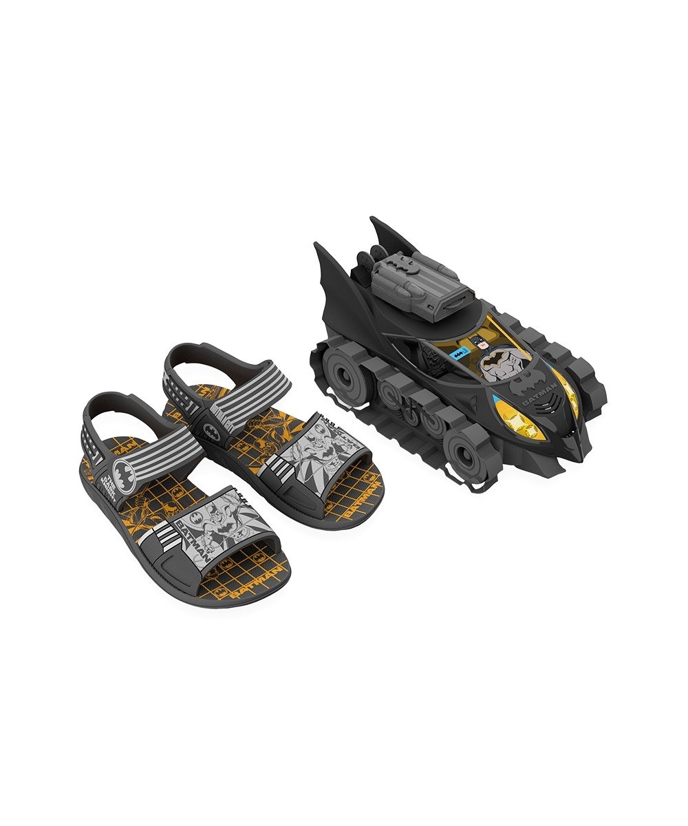 Sandália Infantil Grendene Batman Combat Cinza