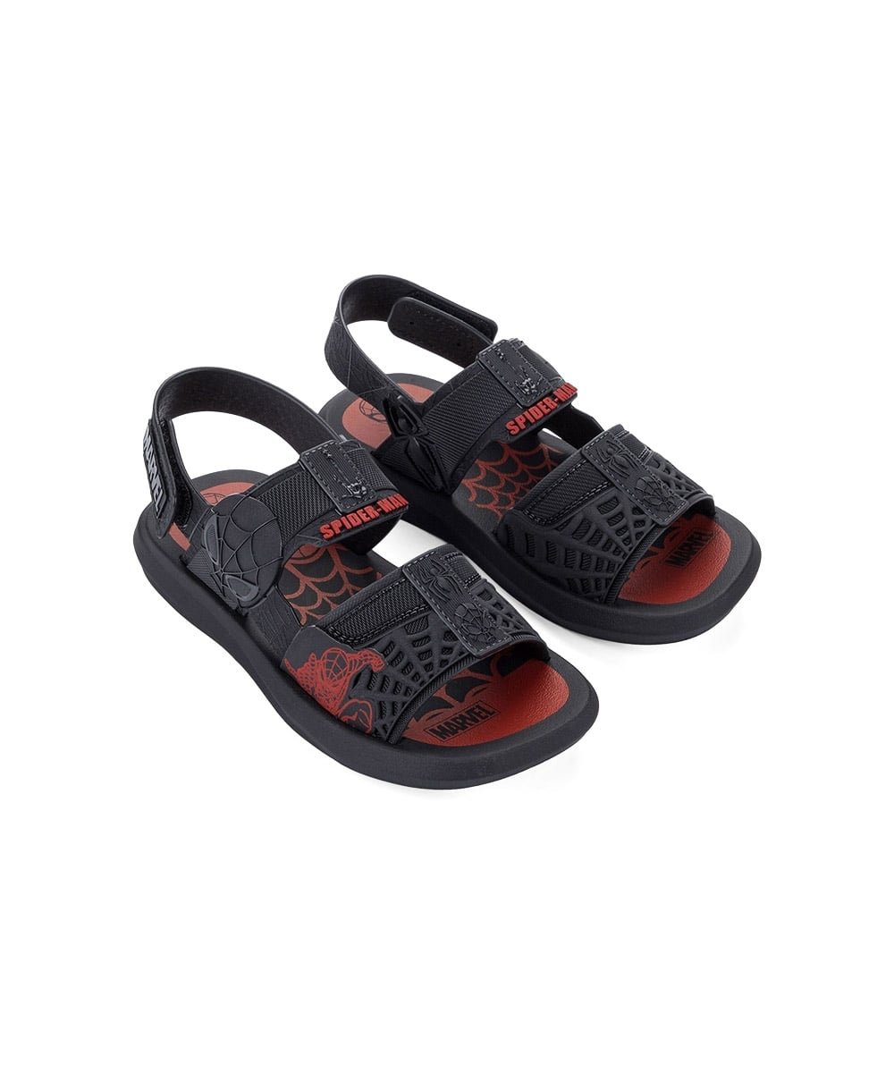 Sandália Infantil Grendene Homem Aranha Adventure Preto Preto 3