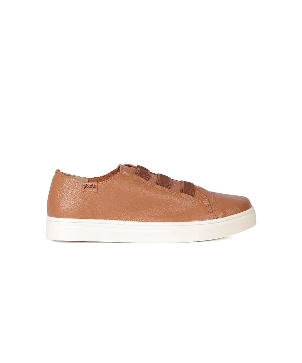 Tênis Feminino Pixolé Couro 1885-76 Caramelo Caramelo 3