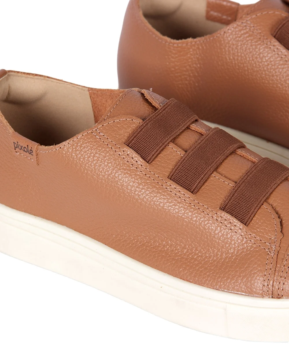 Tênis Feminino Pixolé Couro 1885-76 Caramelo Caramelo 4
