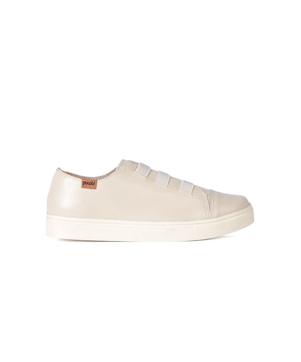 Tênis Feminino Pixolé Couro 1885-76 Off White
