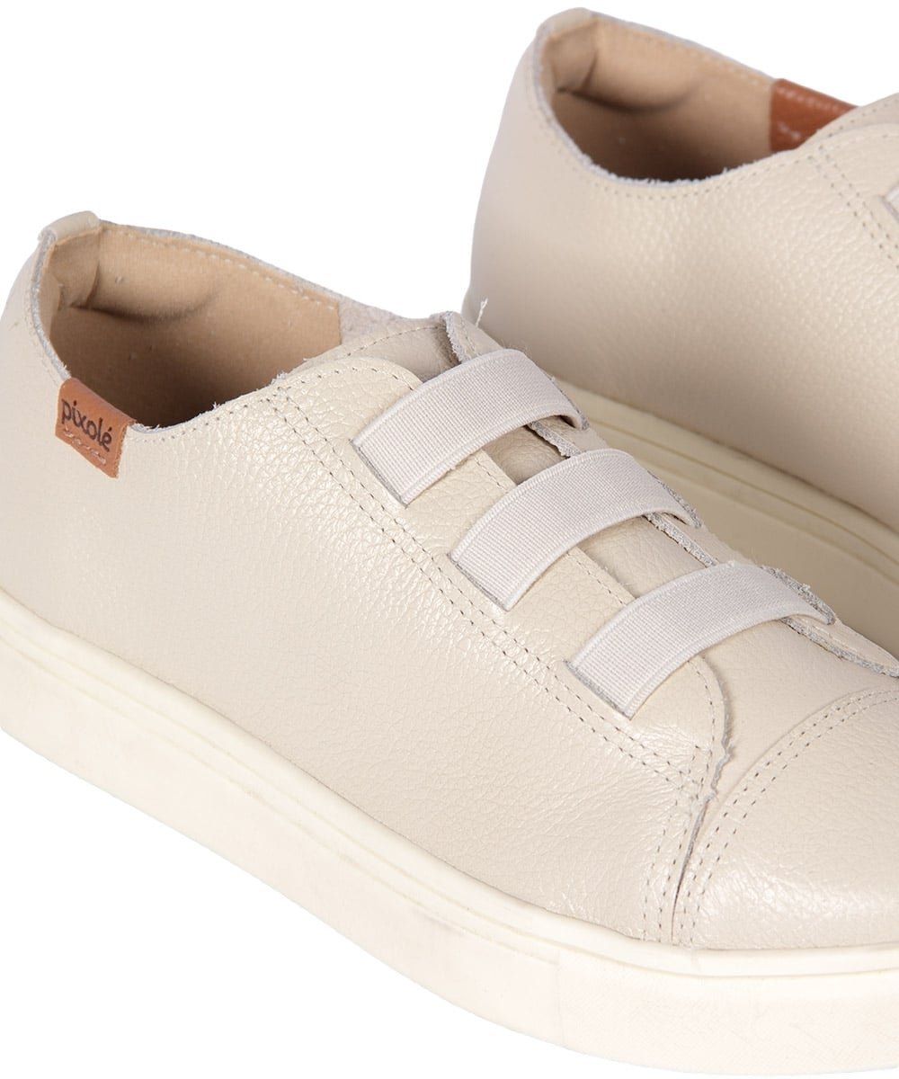 Tênis Feminino Pixolé Couro 1885-76 Off White Off White 4