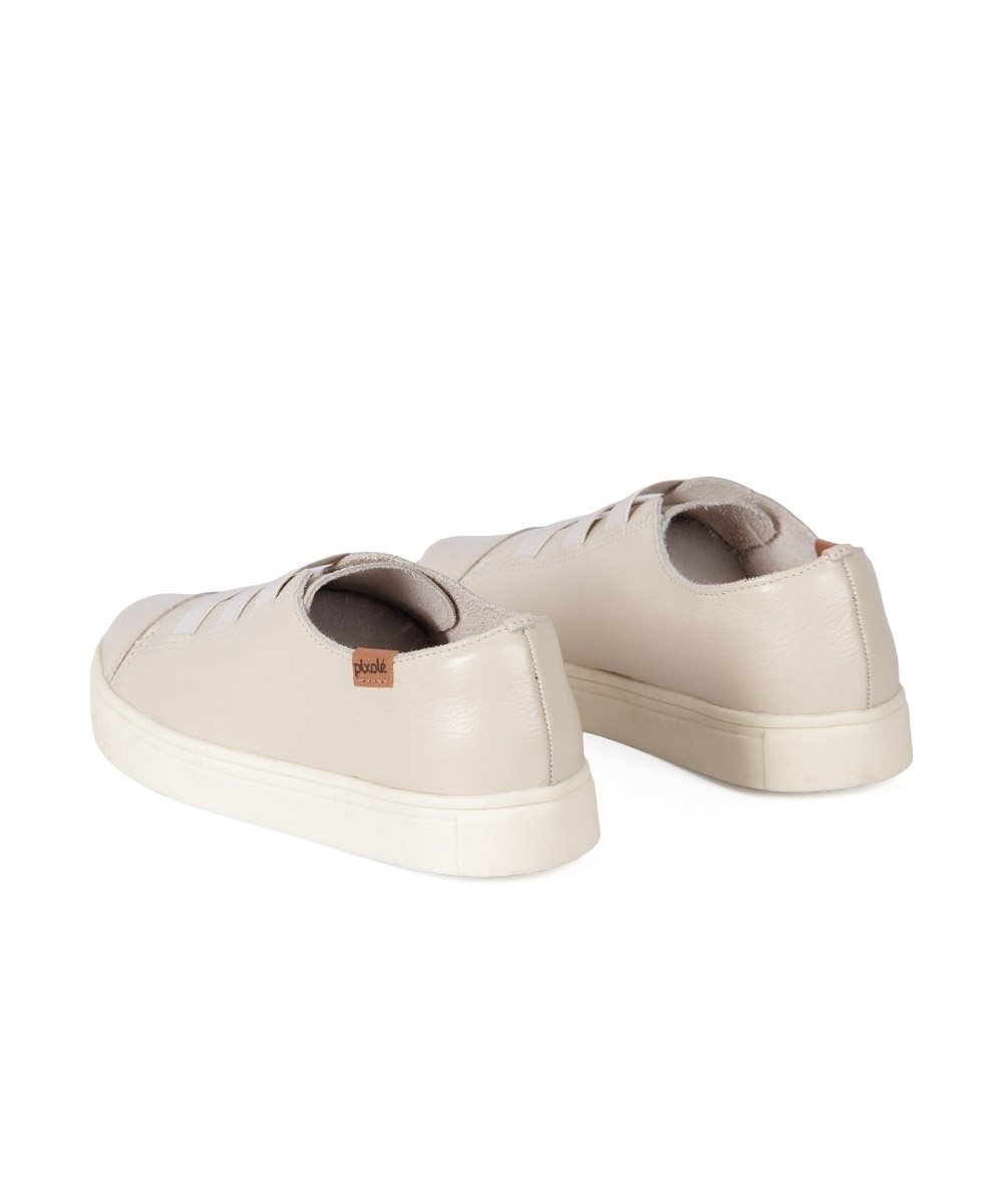Tênis Feminino Pixolé Couro 1885-76 Off White Off White 5
