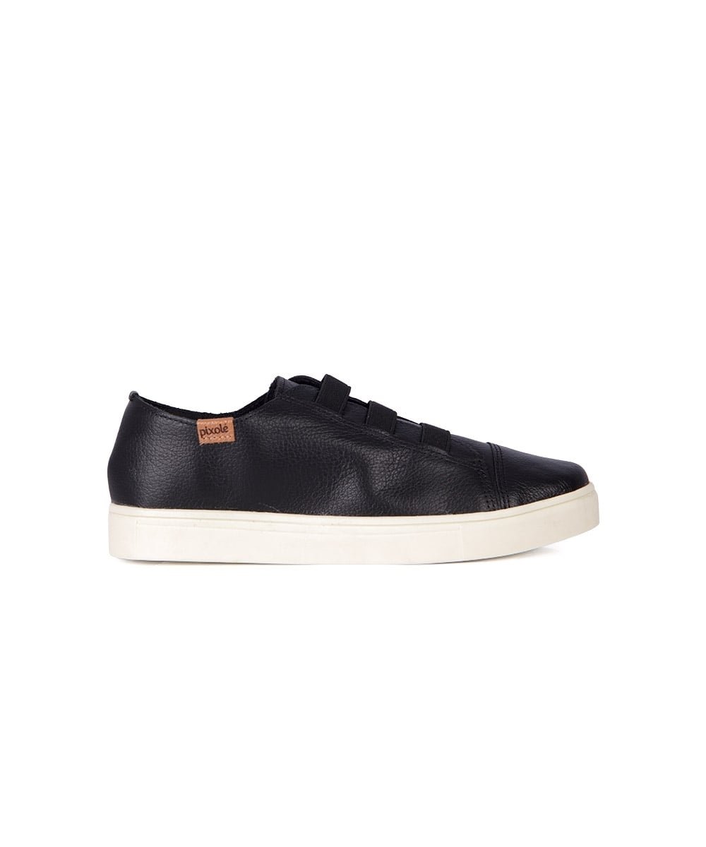 Tênis Feminino Pixolé Couro 1885-76 Preto Preto 3