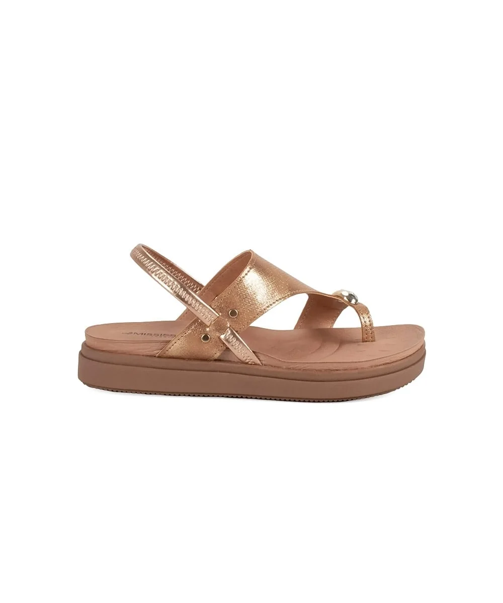 Sandália Flatform Mississipi Metalizada Marrom Marrom 2