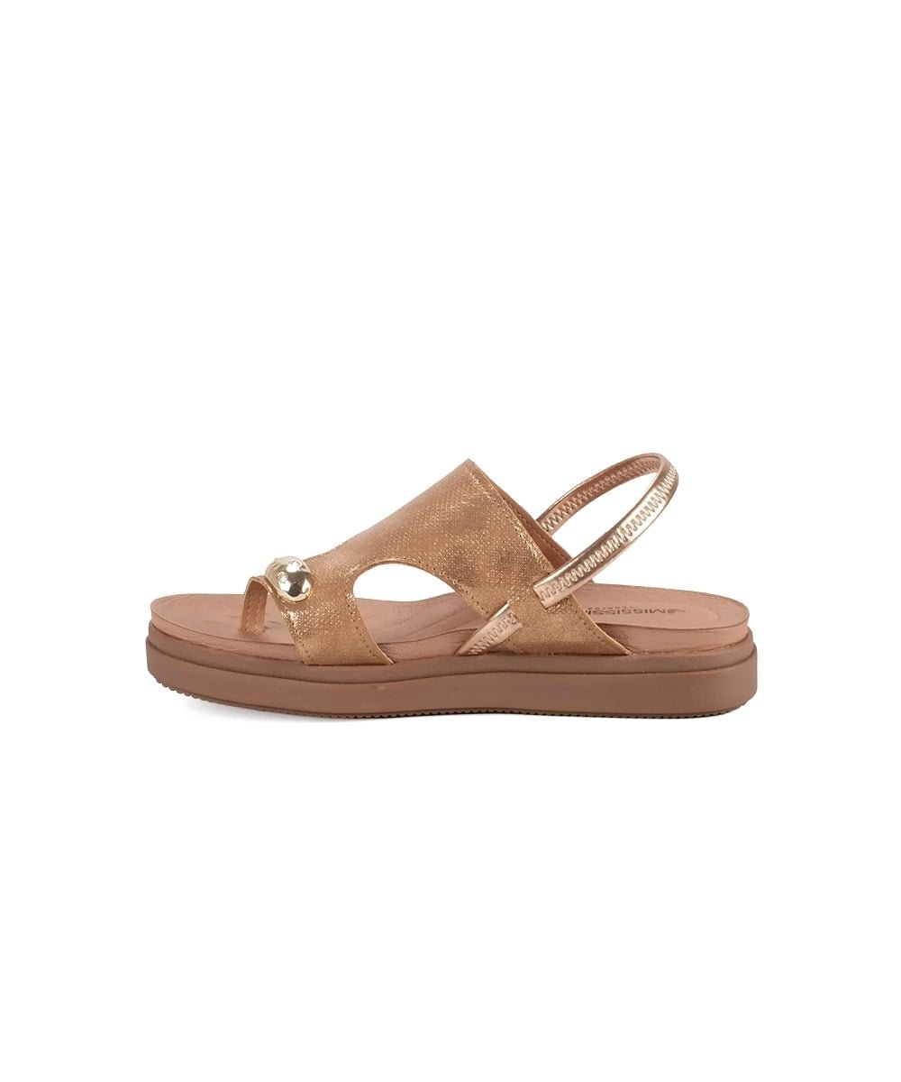 Sandália Flatform Mississipi Metalizada Marrom Marrom 3
