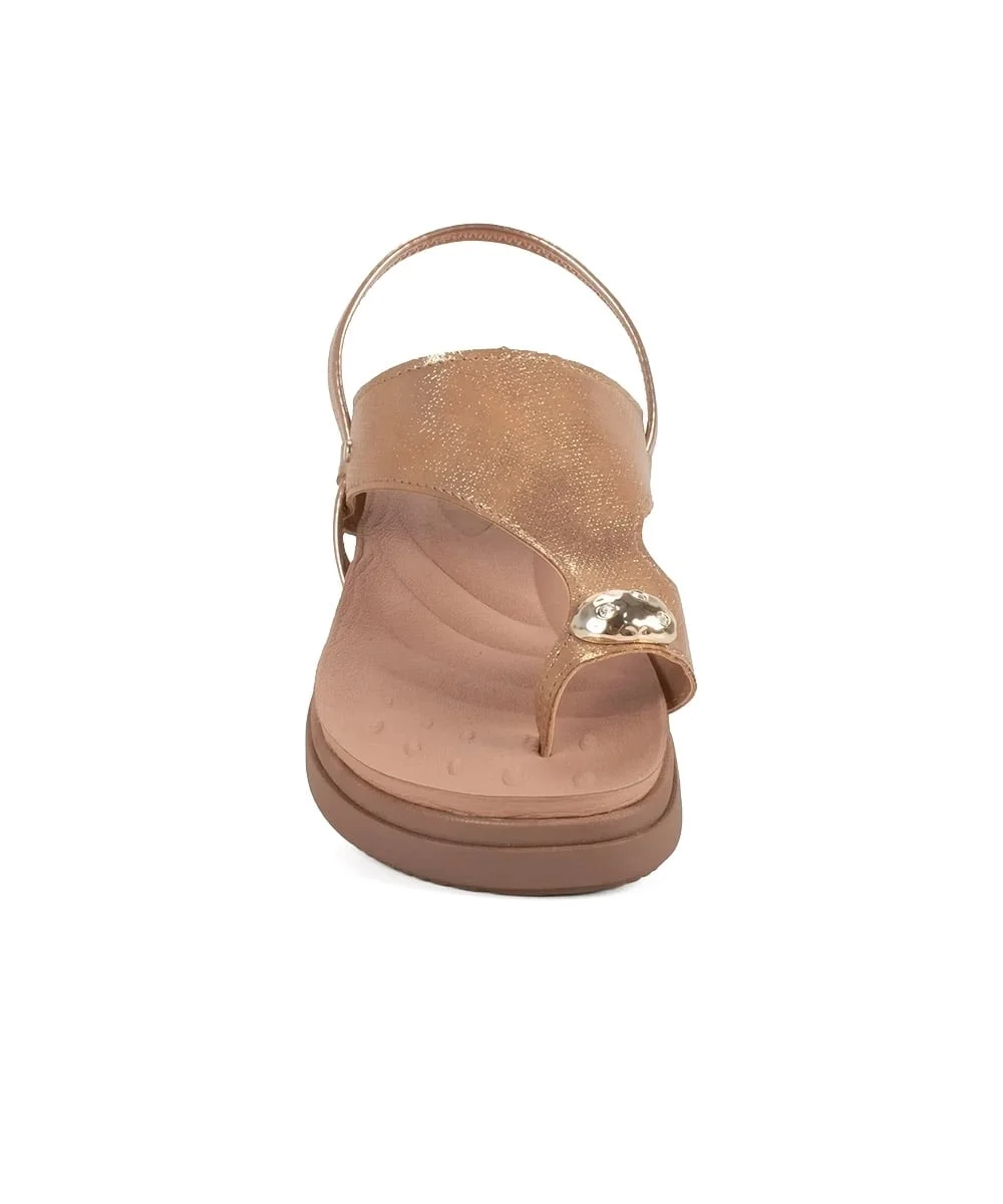 Sandália Flatform Mississipi Metalizada Marrom Marrom 4