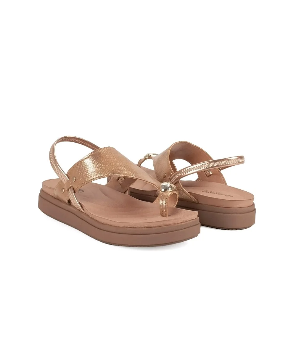 Sandália Flatform Mississipi Metalizada Marrom Marrom 5
