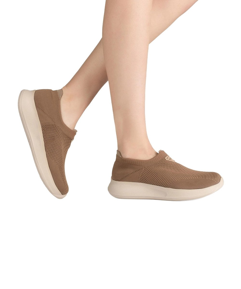 Tênis Feminino Mississipi Knit Slip On Marrom Marrom 2