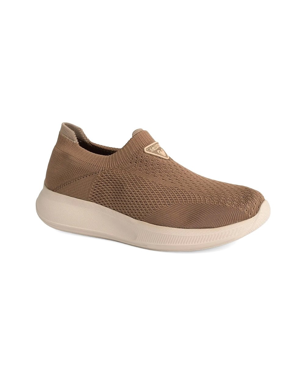 Tênis Feminino Mississipi Knit Slip On Marrom Marrom 3