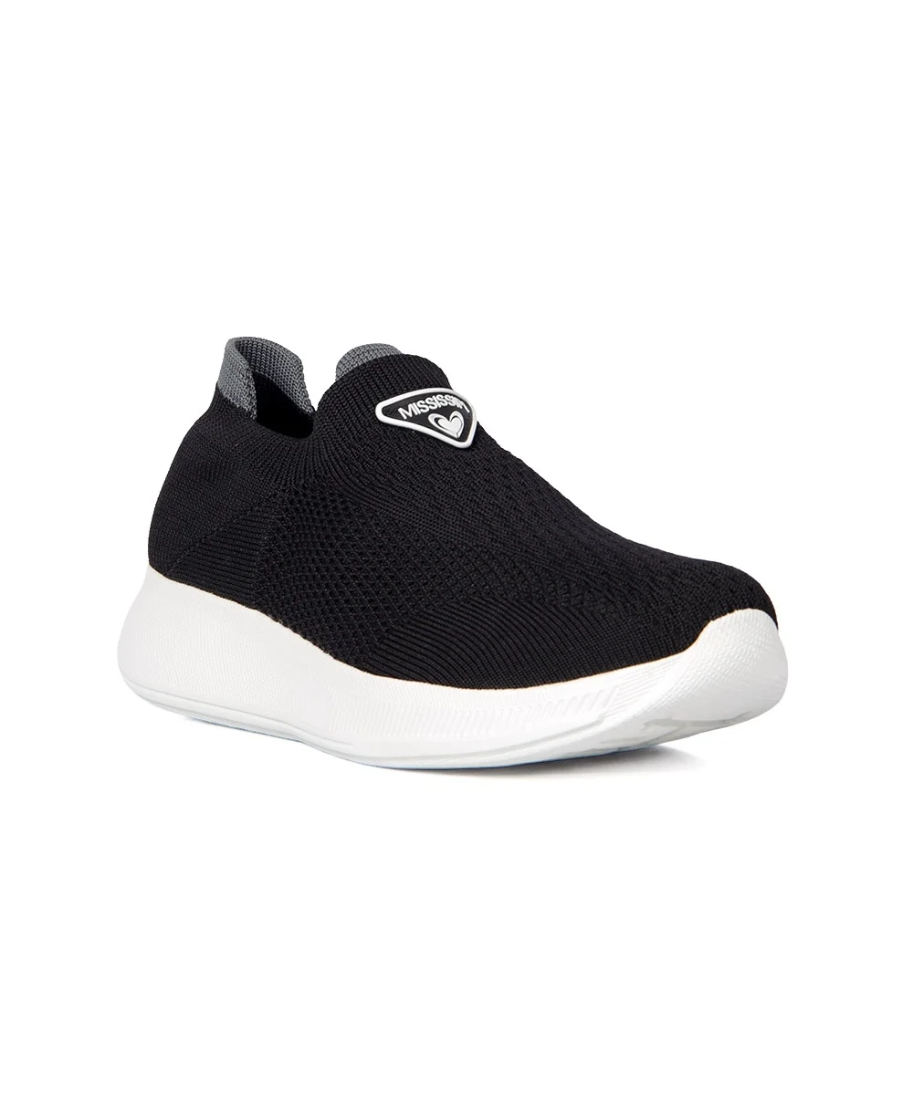 Tênis Feminino Mississipi Knit Slip On Preto Preto 2