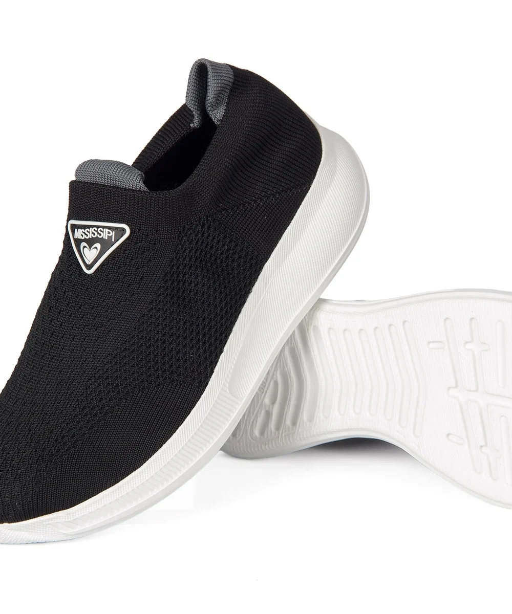 Tênis Feminino Mississipi Knit Slip On Preto Preto 5