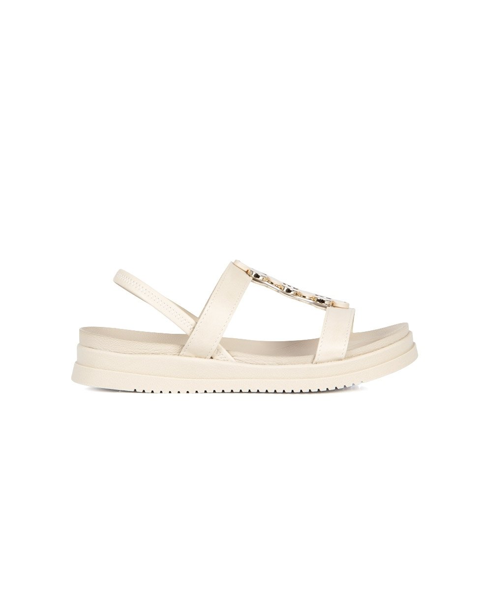 Sandália Mississipi Flatform J1932 Creme Creme 5