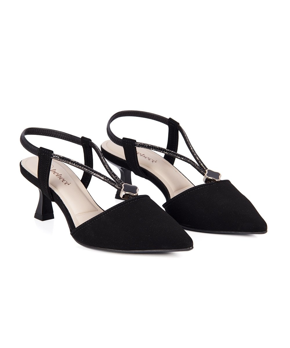 Sapato Scarpin Bebecê Slingback Preto