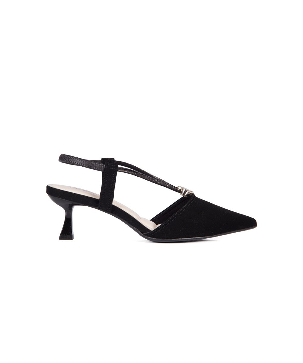 Sapato Scarpin Bebecê Slingback Preto Preto 2