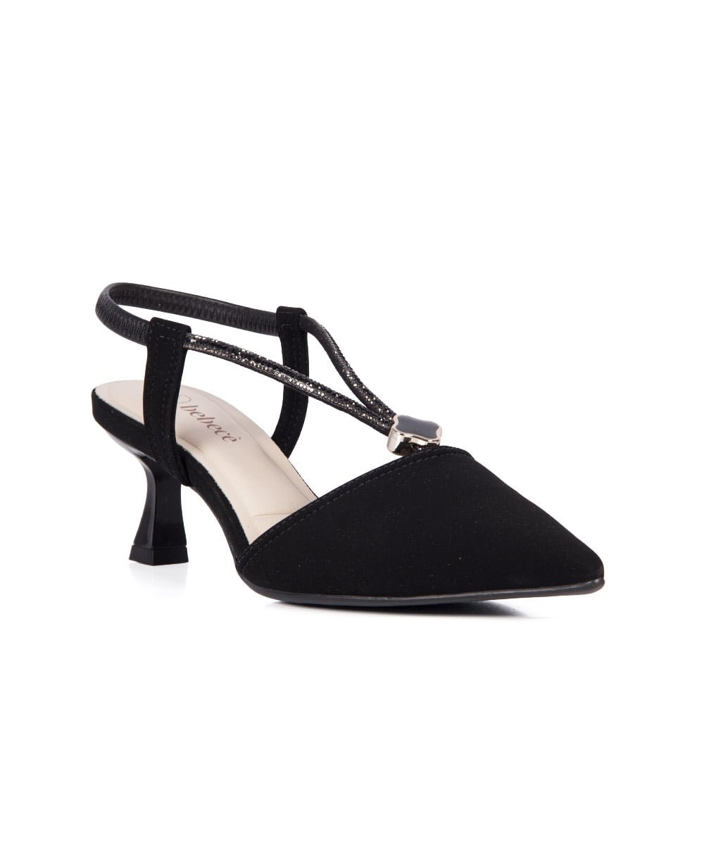 Sapato Scarpin Bebecê Slingback Preto Preto 3