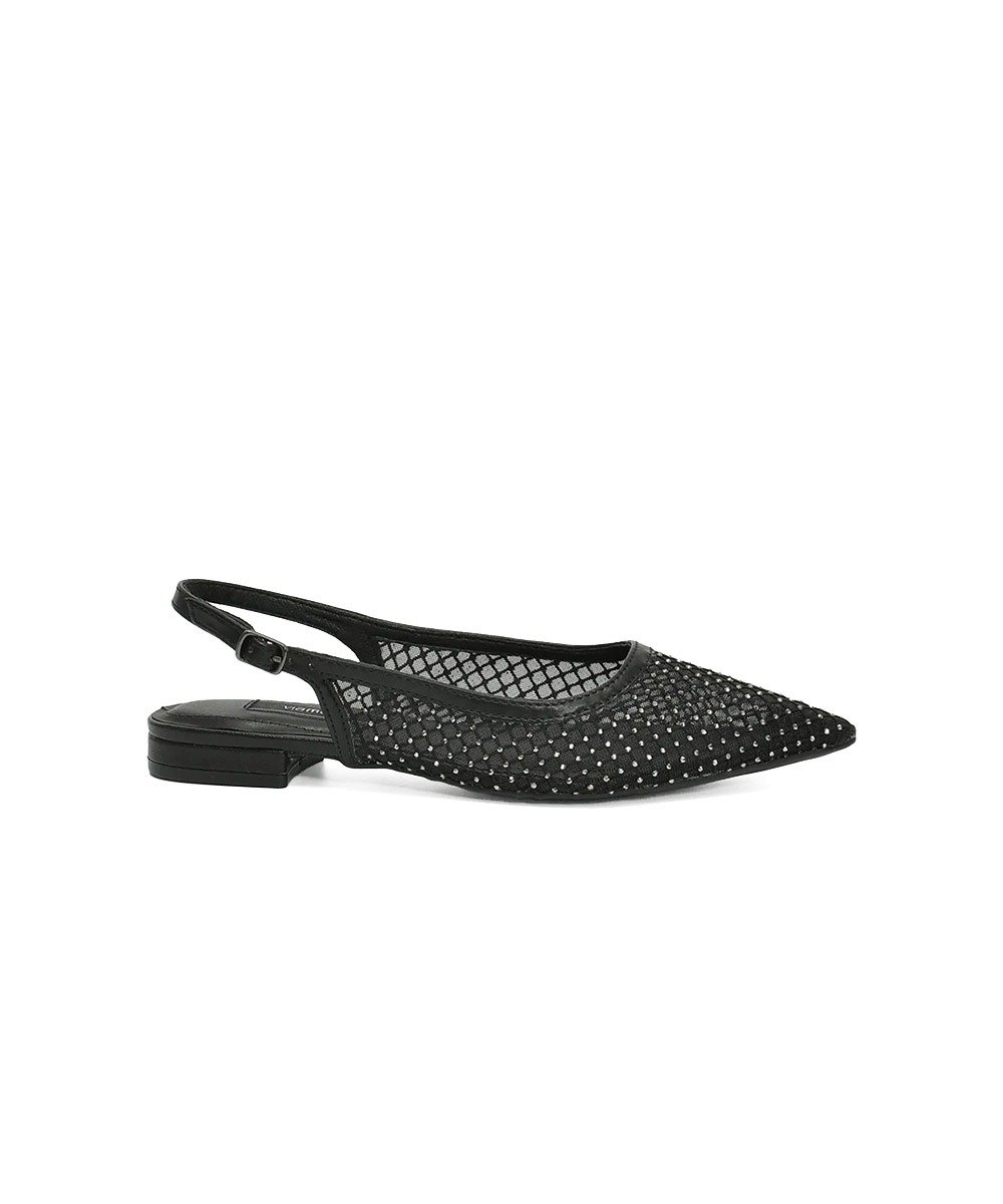 Sapatilha Slingback Via Marte Bico Fino Preto Preto 3