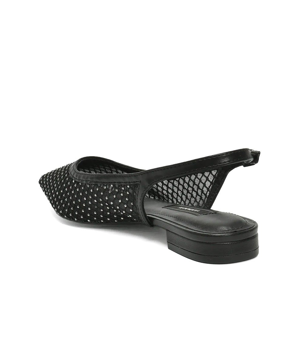 Sapatilha Slingback Via Marte Bico Fino Preto Preto 5