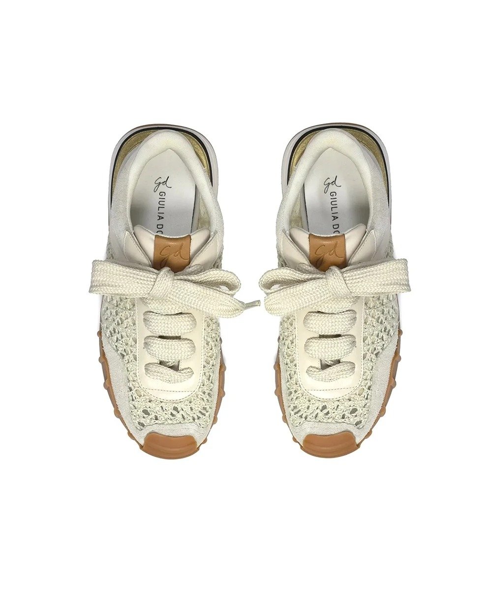 Tênis Feminino Giulia Domna Crochê Natural Natural 3