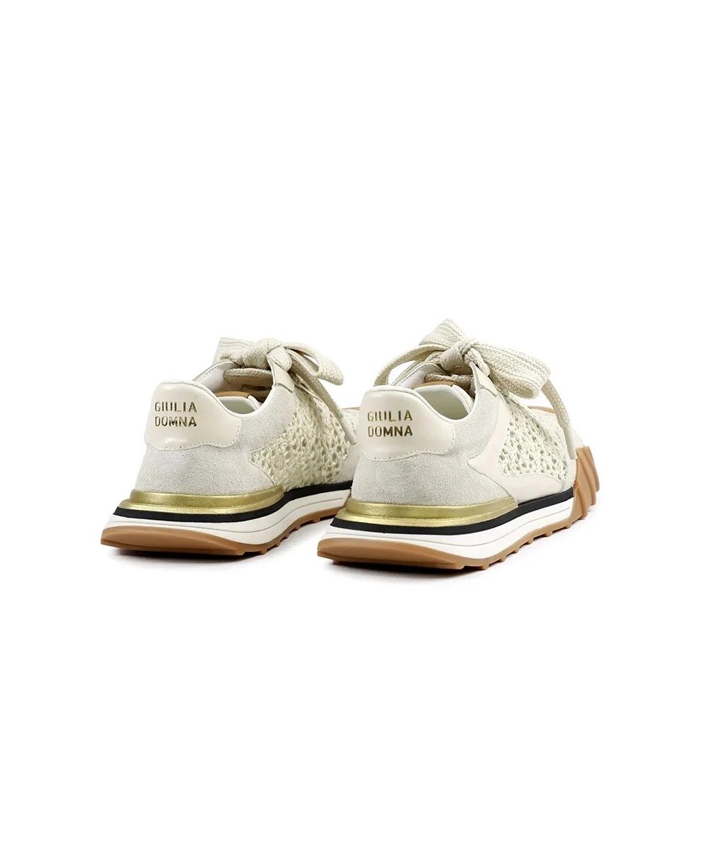 Tênis Feminino Giulia Domna Crochê Natural Natural 4
