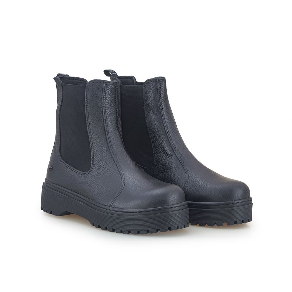 Bota Colcci Feminina Chelsea em Couro com Elástico 8030100903 Preto 4