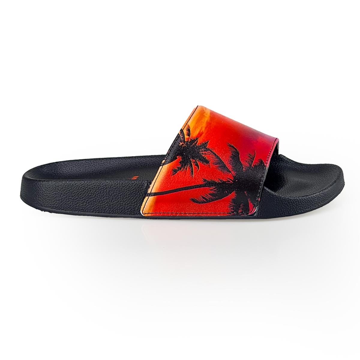 Chinelo Colcci Slide Feminino Estampa Sunset Preto 4