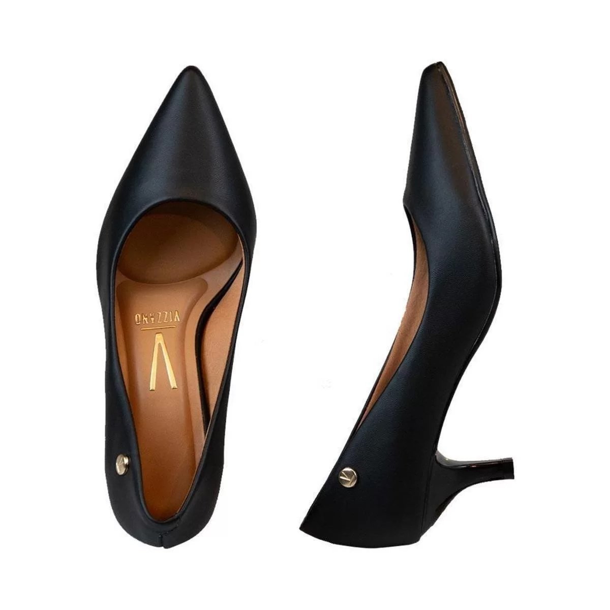 Sapato Scarpin Vizzano 1122.828  Salto Baixo Feminino Preto 4