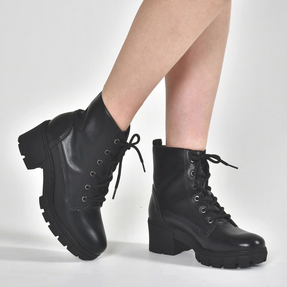 Bota Coturno Via Marte 001-002 Feminino Preto 5
