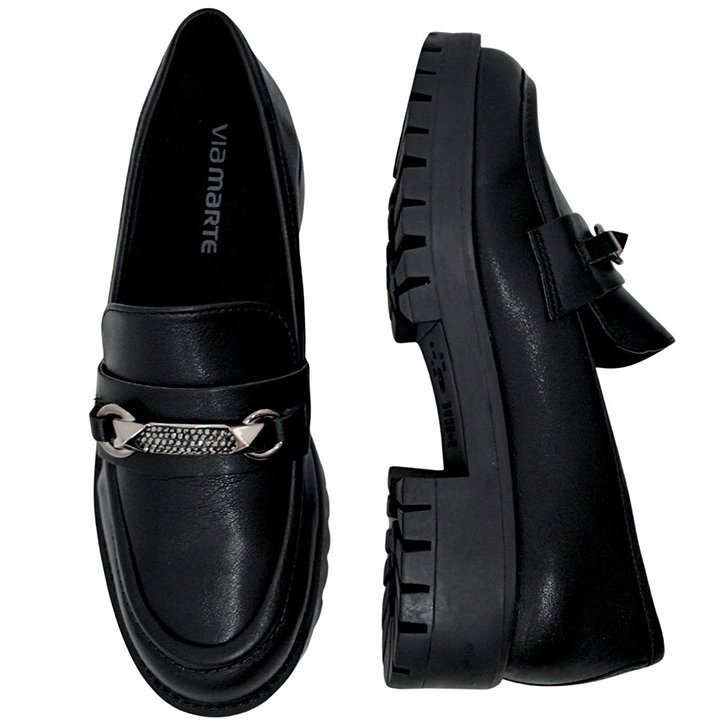 Sapato Mocassim Loafer 083-003 Feminino Preto 2