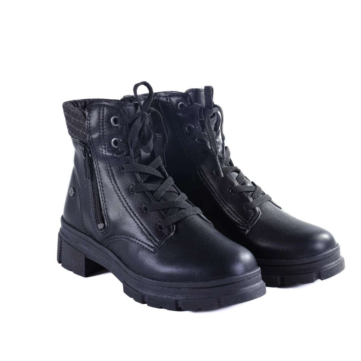 Bota Coturno Pink Cats V4281 Infantil Feminina Preto 2