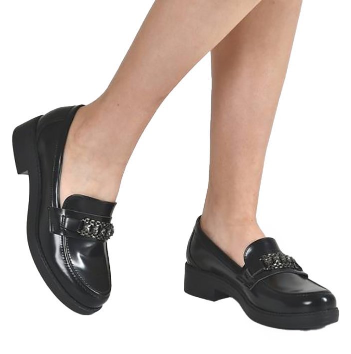 Sapato Mocassim Via Marte 011-004 Feminino Preto 3
